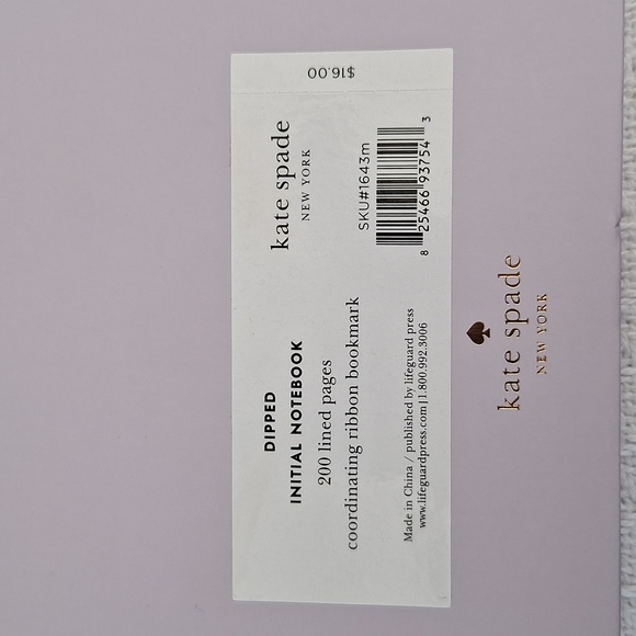 ♠️ Kate Spade "M" Dipped Initial Notebook - Picture 3 of 11